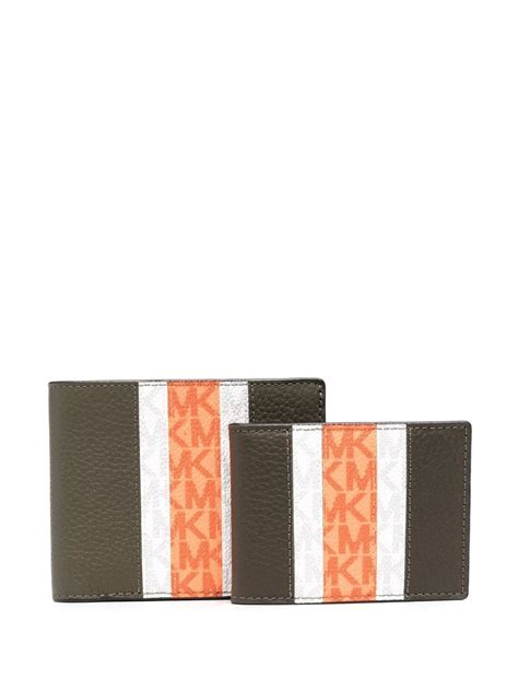 michael kors stripe wallet|Michael Kors Wallet with strap.